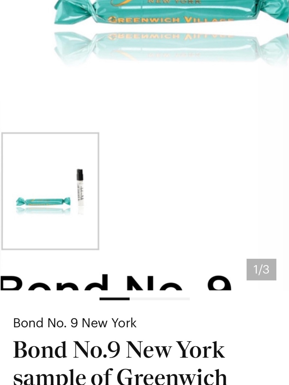 Bond No.9 New York turquoise sample vial